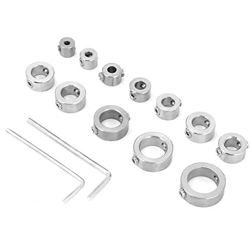 Stop Collar Set, Akozon 12pcs 3-16mm Aço inoxidável de aço inoxidável Stop Stop Bit Gollar Set Derrill Limit Ring com chave