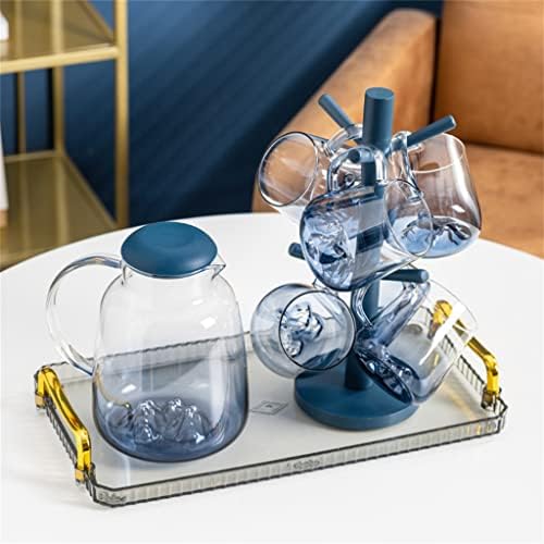 Liingy Water Cup Water Set Glass Home Family Modern Drinking Cup Room Hospitality Cup Set Kettle