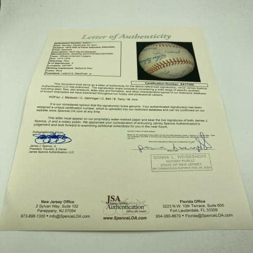 Joe Medwick Sweet Spot Spot Hall of Fame Multi Assinado American League Baseball JSA - Bolalls autografados