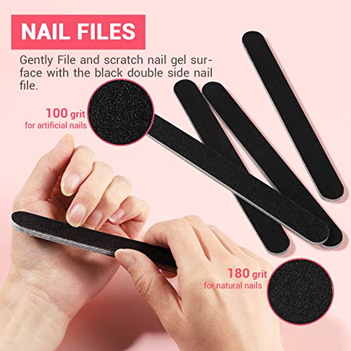 Kit de removedor de unhas polonês com ferramentas de cutícula- masterboxan 20pcs unhas e clipes da unha, níper cutícula,