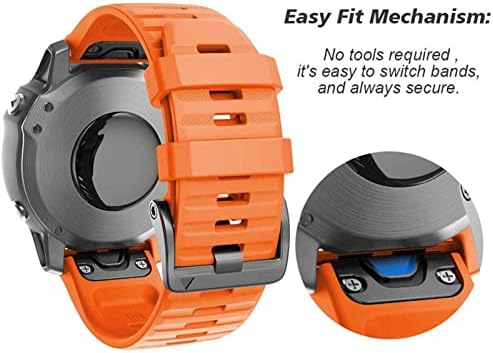 Kappde 5pcs 26 mm Strapa de banda de relógios rápida 22mm para Garmin Fenix ​​7 7x 7s 6x Pro Watch EasyFit Wrist Scorre para Fenix ​​6 Pro Smart Watch