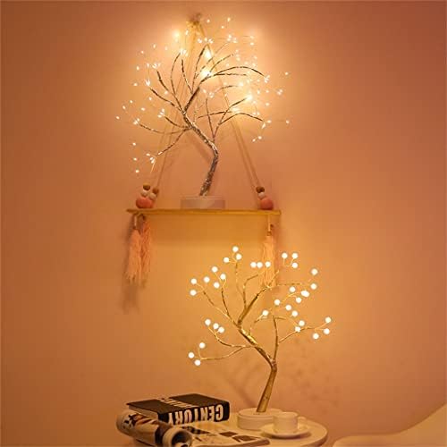 Sdfgh Night Light Mini Christmas Tree Copper Wire Garland Lamp for Kids Home Bedroom Decoração Decoração Fairy Light Holiday