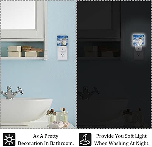 Cervo em neve LED Night Light, Kids Nightlights for Bedroom Plug Int Wall Night Lamp Brilho ajustável para escadas do quarto Decoração do quarto do bebê corredor