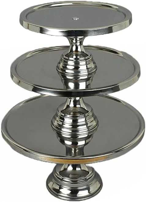 Criações GiftBay - Bolo Stand Pedestal Round Strong Metal Conjunto/3