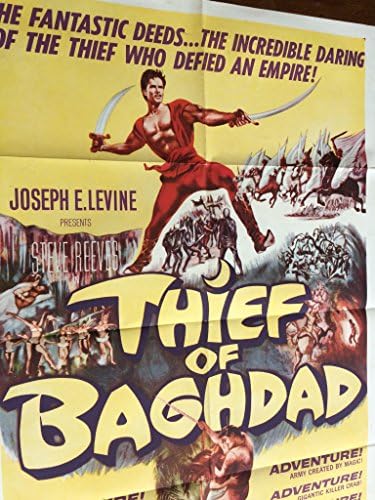 Ladrão de Bagdá, pôster original do filme, Steve Reeves, 1961