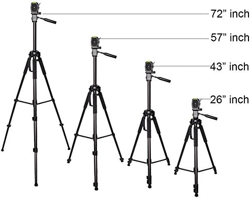 72 polegadas da série Elite Professional, Tripé de câmera em tamanho grande para Canon, Nikon, Sony, Samsung, Olimpo, Panasonic