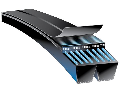 Portões 3/8v1700 SUPER HC POWERBAND CINTE, SEÇÃO de 8V, 3 Largura geral, 7/8 altura, correia de 170,0 fora da circunferência externa