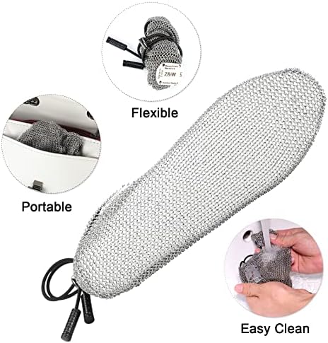 Z&W Minimalista portátil Barefoot Corte resistente a aço inoxidável Chainmail Zero Drop Scuba Diving Beach Shoes para mulheres e homens