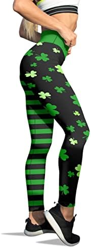 Levante calças de ioga Pontas de impressão Boa calça Pilates Leggings femininas Paddystripes verdes em execução para impressão