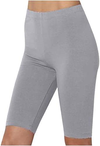 Hymyyyxgs Womens Biker Yoga Shorts Crossover Summer Insam High Wist Light Light Workout Athletic Running Solid Short calça