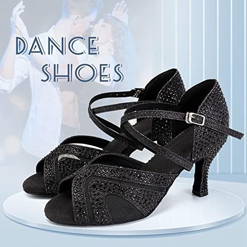 Sapatos de dança do salão de salão latino de shilomstone dkzsyim shiestone bachata salsa de desempenho de dança, modelo qjw1025