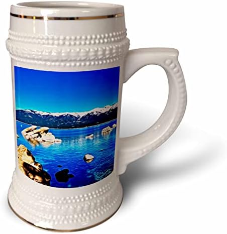 3drose Mountain Lake With Rocks Image of Light Infused Painting - 22oz de caneca
