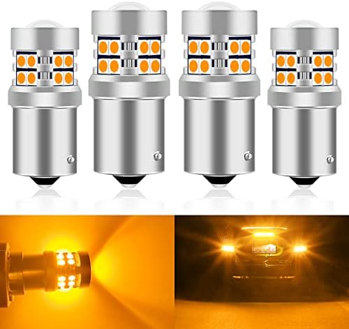 Teguangmei 1156 lâmpadas LED lâmpada de giro amarelo âmbar, lâmpada super brilhante 19SMD 3030 600LM LED 7507 BAU15S 5009 12496