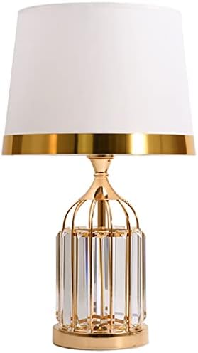 Atay, lâmpadas de mesa, lâmpada de lâmpada de lâmpada moderna e simples tecido de cristal de tira quente e romântica sala de estar de