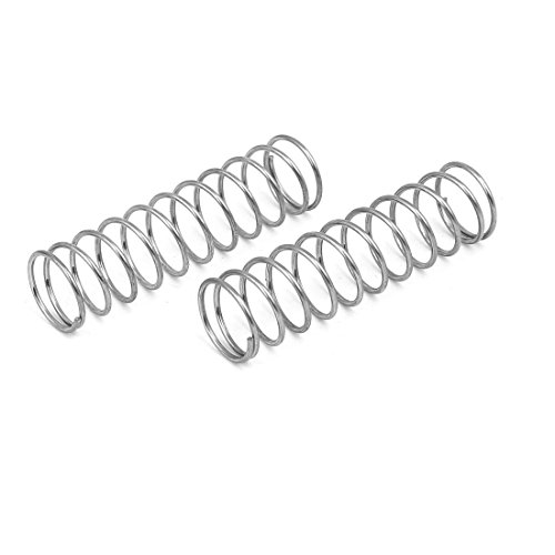 Mola de compressão Uxcell, 304 Aço inoxidável, 14 mm, tamanho de fio de 1 mm, comprimento livre de 50 mm, tom prateado, 20pcs