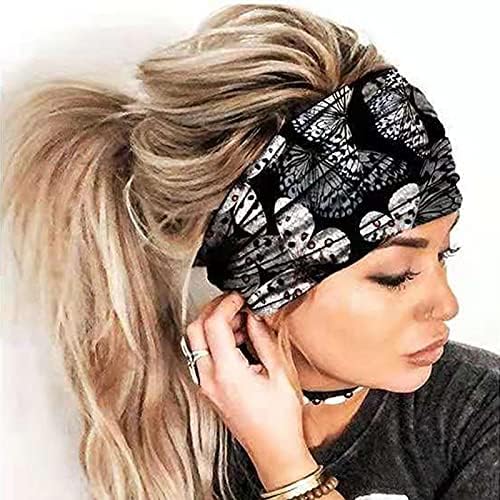 Bandana bandana CRISS CRISS BOHO Bandas de cabeça Wrap Wrap Yoga Bandas para a cabeça para mulheres estrias de cabelo estampado