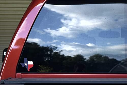 Adesivo de vinil da bandeira do Texas de corte adesiva, 1 folha de 2 adesivos, 3 polegadas por 3 polegadas cada