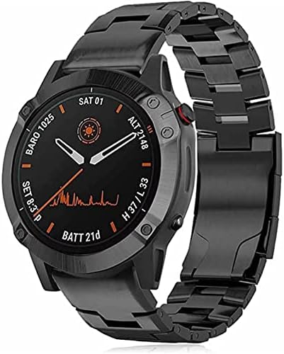 Liga de titânio de titanium de ajuste rápido TTUCFA+aço inoxidável Band para Garmin Fenix ​​7x 7/6 6x Pro 5x Plus