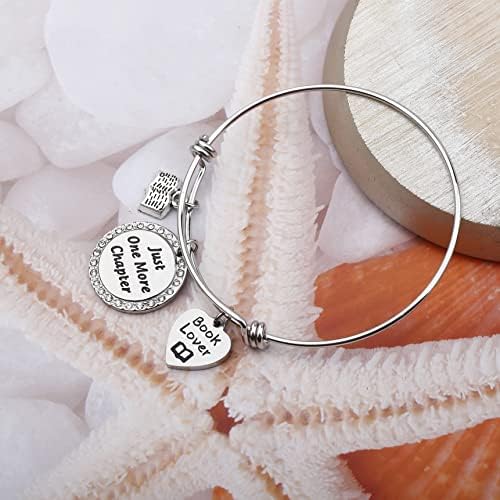 Livro do livro Bracelet Book Lover Gift Bookworm Bangle Prese