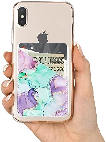 Baypastel x Coloque de telefonia de couro de couro adesivo bolsa de bolsa bolso para carteira para cartão de crédito Golta no iPhone