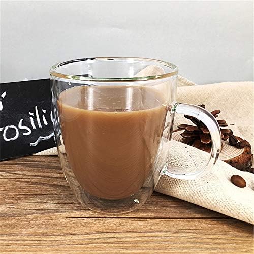 Bebidas copos de vidro duplo de vidro de parede dupla xícaras de vidro de borossilicato para café café café com leite cappuccino