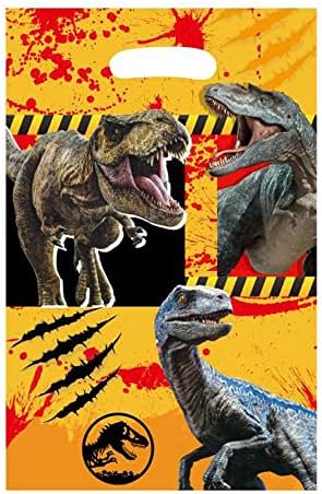 30pcs pacote em aquarela jurássica dinossauros mundiais festas de aniversário suprimentos sacos de presentes, bolsa de