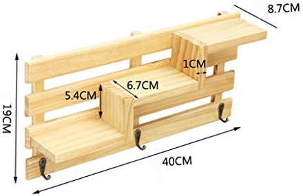 Jahh retro parede montada em madeira suporte de cozinha de cozinha organizador de rack de armazenamento pequeno