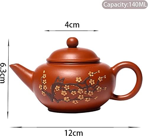 Bule bule bule de escritório 140 ml de argila roxa bunda famosa famosa tea kettle kettle teaware chá