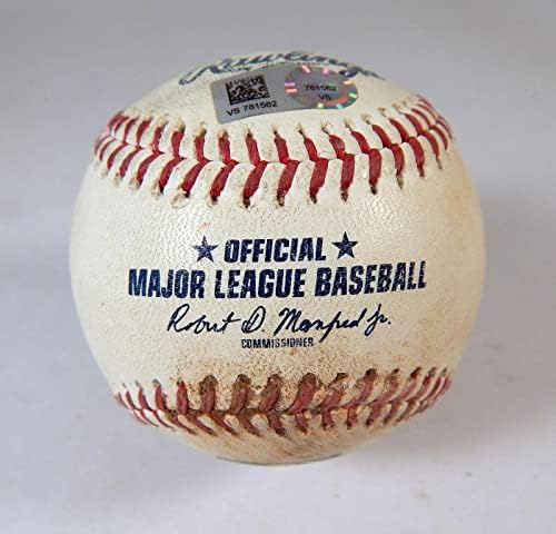 2021 Jogo do New York Mets Marlins usou beisebol Jesus Luzardo K Smith Strike Out - Game Usado Baseballs
