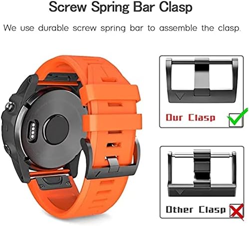 Nunomo 22 26mm Sport Silicone Smart Watch Band Straps Bracelete Quickfit para Garmin Fenix ​​7 7x 6x 6 Pro 5x 5 mais