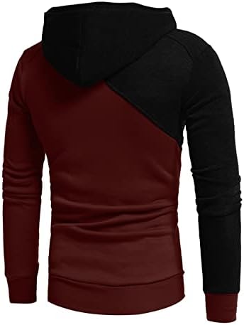 GDJGTA Mens Autumn e Winter Fashion Casual Casual Contraste Costete da costela de manga comprida Laca para cima suéter