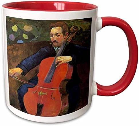3drose upaupa schneklud de Paul Gauguin, homem tocando um violoncelo - canecas