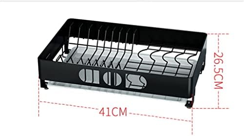 Sdgh aço inoxidável cozinha prato de secagem rack para pratos e tigelas organizador de utensílios de jantar com contêiner de utensílios de mesa de escorrinto