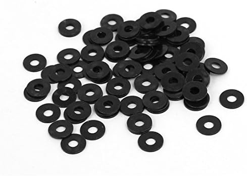 Aexit M2 x arruelas 6 mm x 0,5 mm preto lavadoras planas de zinco plano espaçadoras Kets lavadoras planas prendedores 100pcs