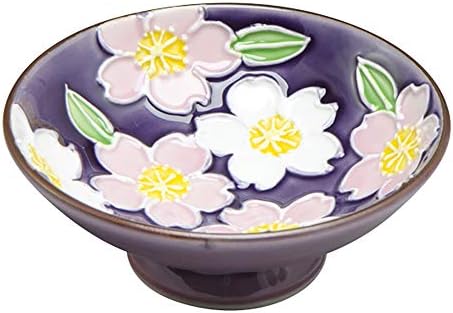 京焼 Kyoto Ware GZC399-11 Kiyomizu Ware Shouho Kiln Glass Aprox. 3,1 polegadas, Bunion Flower Dayori Nanten, fabricado no Japão