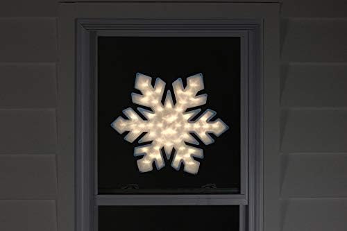 Northlight 20 Snowflake de neve iluminada Janela de Natal decoração