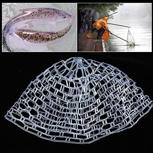 Rede de aterrissagem de pesca com mosca gotótop, dobrável rede de aterrissagem de pesca com mosca ao ar livre limpa Rede de borracha