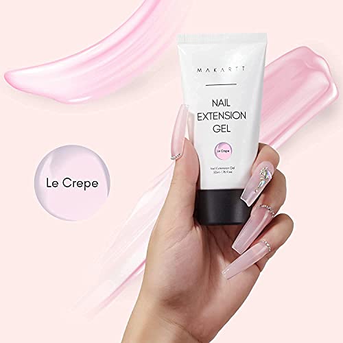 Kit de gel de unhas poli do makartt Blush e pacote de gel de extensão de unhas de 50 ml de rosa claro, kit de extensão de unhas de unhas de extensão em extensão de gel, gel de unhas de unhas rosa, gel de unha para construtor de unhas para unhas