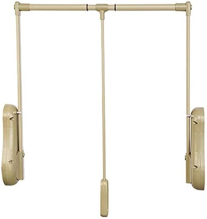 Pull-Down Wardrobe Hanger, Rack de armazenamento de guarda-roupa de armário ajustável, cabide telescópica grande,