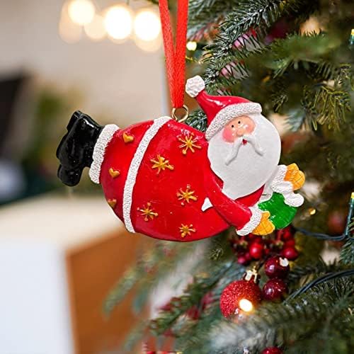 Pingente 4pcs Tree Gift Santa Snowman pintado de decoração decoração de casa Garland para manto para manto