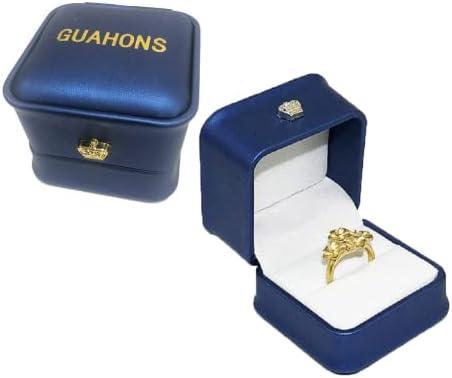 Guahons Crown PU Caixa de anel de couro, caixa de breol da caixa de casamento caixas de jóias de joalheria caixas de anel