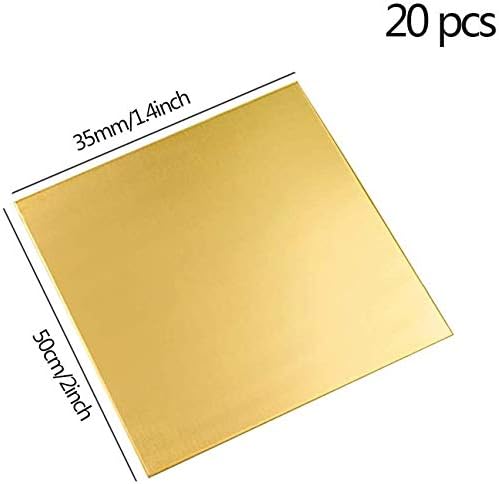 Z Crie uma folha de latão de latão de design Uso geral para DIY ou contratados 35x50mm/1. 4x2 polegadas de espessura: 0,8 mm/0. 03