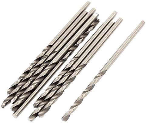 Aexit Cobalt High Tool Speed ​​Speed ​​Aço de 1,8 mmx25mm Tip Straição Free Twist Drill Bit 10 Pcs Modelo: 20As367QO371