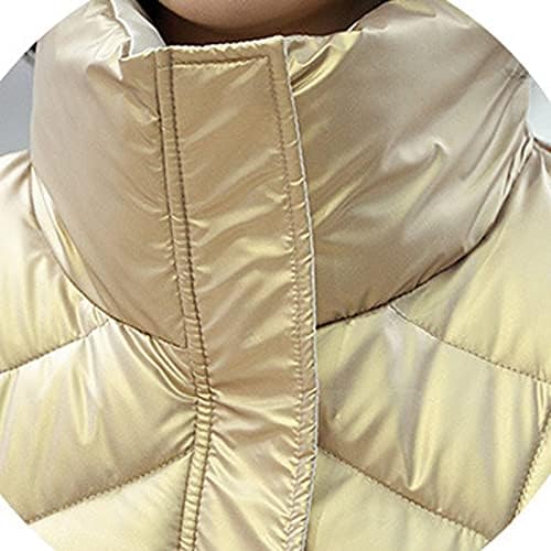 Casaco acolchoado de algodão de inverno feminino, além de jaquetas de zíper de algodão de veludo de veludo de comprimento médio