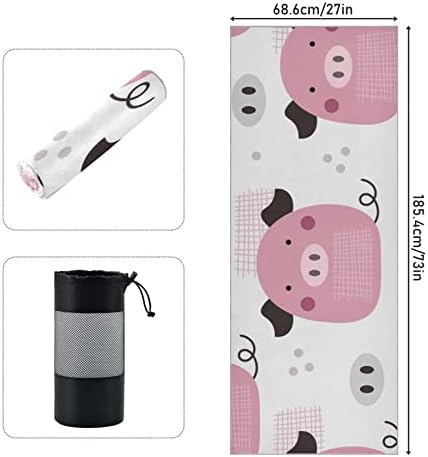 Aunhenstern Yoga Blanket Cute-Pink-Pig-Carto-Toalha de ioga de ioga Toalha