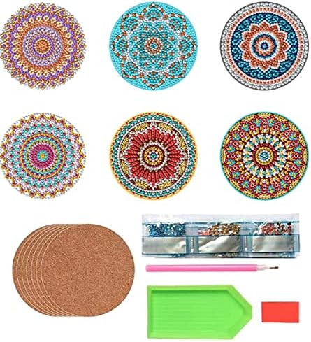 Kit de montanhas -russas de pintura de diamantes nuftvi, kit de pintura de diamante DIY Mandala para adultos, crianças iniciantes, DIY diamante artesanato