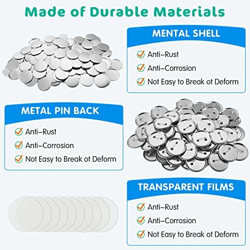 AILE 200 Define 58mm/2,25 polegadas Botão em branco fornece peças de botão para todas as máquina de fabricante de botões