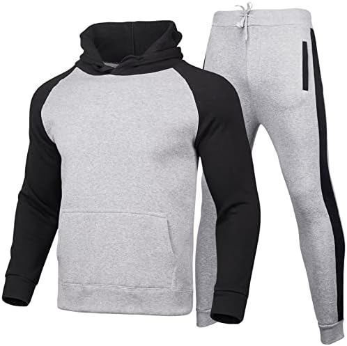 Fsahjkee Tracksuit para homens, com bolsos de ginástica exercícios esportivos de trajes de suor de trajes de suor Suor Suor Suor