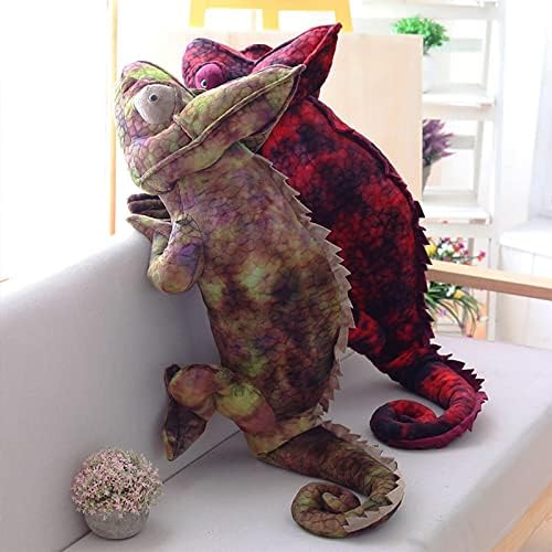 Desenho animado bichos de pelúcia de pelúcia travesseiro de camaleão grande répteis realistas répteis lagartos abraçando travesseiro