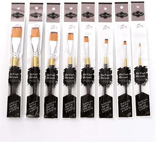 Seasd 8 PCs Pincéis profissionais de tinta de forma de nylon artista de nylon pincel para a aquarela de óleo acrílico arte de aquarela